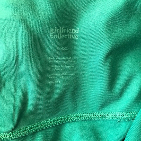Girlfriend Collective High Rise 8” Inseam Biker Shorts in Aqua Green Sz 4xL - Picture 13 of 14